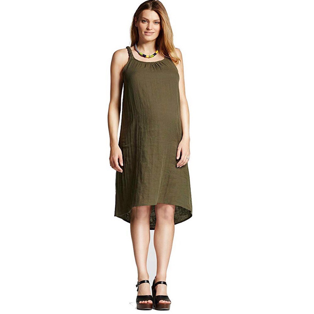 Liz Lange Braided Knot Midi Dress with Racerback.
